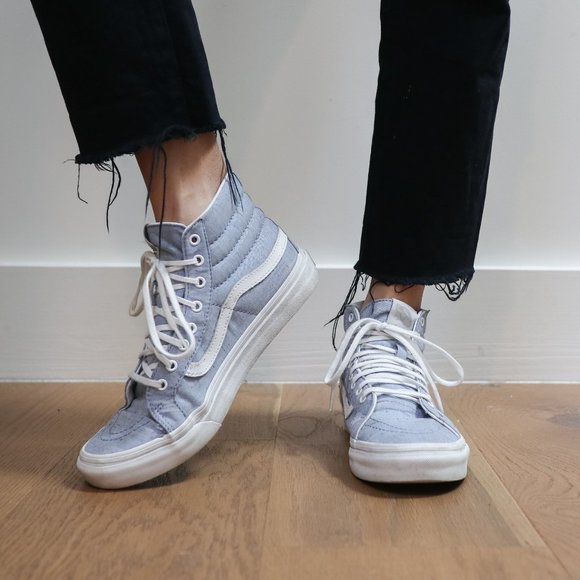 Vans Shoes - “Light wash denim” Vans High Top sneaker — RARE